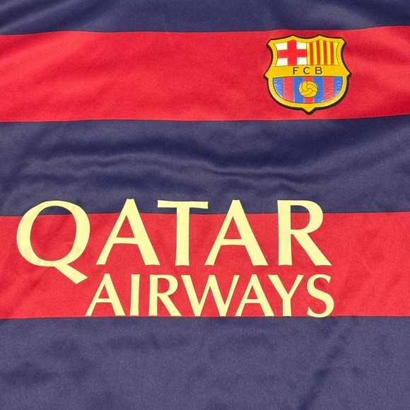 FC Barcelona Messi 10 Soccer Jersey Qatar Airways UNICEF Barca Mens XL - Picture 2 of 12
